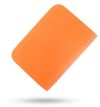 RimPro-Tec Orange Silicone Squeegee for Rubber and Vinyl Wrap - Fully Soft Mini Squeegee Great for Applying and Cleaning Surfaces - Silicone Rubber Squeegees Scratch Free (Orange) 9.8 x 7.3