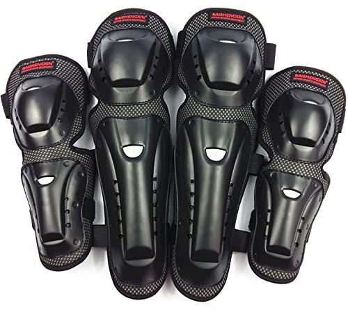 Rodilleras y coderas de motocicleta para hombres y mujeres, protectores de rodilla ajustables para moto o carreras