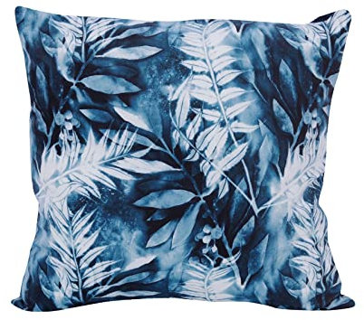 PremiumShop321 Kissenbezug Kissenhülle Jungle Zierkissenbezug in samtiger Blätter Optik (Petrol)