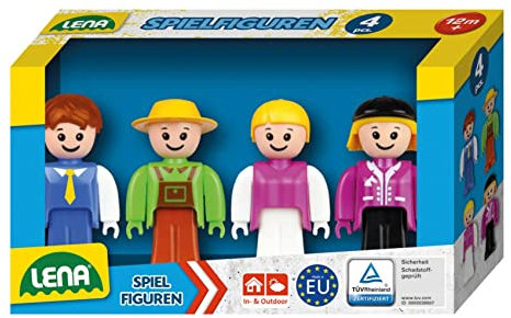 Lena 04491 Rider Set with 4 Fully Articulated Figures, Action Figures Accessory Pack TRUXX² Vehicle Series, Action Figures for Indoor and Outdoor Use, for Children from 12 Months, 4 Toy Figures Set2