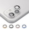 BISLINKS Bling Diamond Bague de protection en verre trempé pour objectif d'appareil photo Argenté Compatible avec iPhone 12