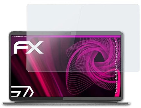 atFoliX Glasfolie kompatibel mit Lenovo IdeaPad Duet 5 Chromebook Gen 6 Panzerfolie, 9H Hybrid-Glass FX Schutzpanzer Folie