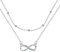 J.MUEN Unendlichkeit Kette Damen 925 Sterling Silber Schutzengel Halskette mit Geschichtete Kette, Damen alles Gute zum Geburtstag Geschenkideen