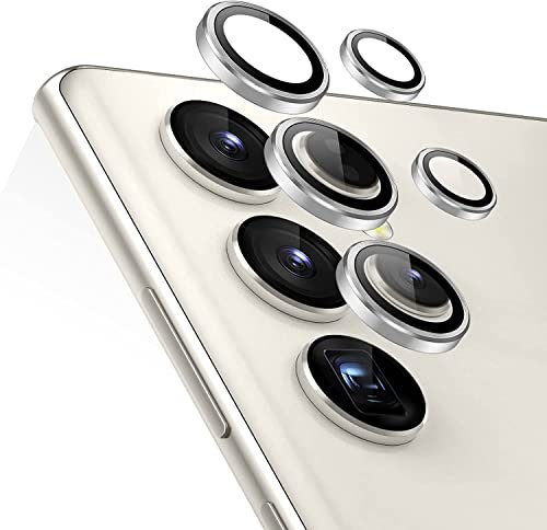 ESR for Samsung Galaxy S23 Ultra Camera Lens Protectors, Individual Lens Protectors, Scratch-Resistant Ultra-Thin Tempered Glass Camera Protector for S23 Ultra, 1 Set, Silver