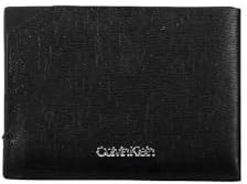 Calvin Klein Portefeuille En Cuir Avec Porte-Monnaie, Bax- Ck Black, Taglia Unica