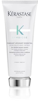 Kérastase Symbiose, Entwirrender Anti-Schuppen Conditioner, Spülung für empfindliche Kopfhaut, Ohne Sulfate und Silikone, Fondant Apaisant Essentiel, 200 ml