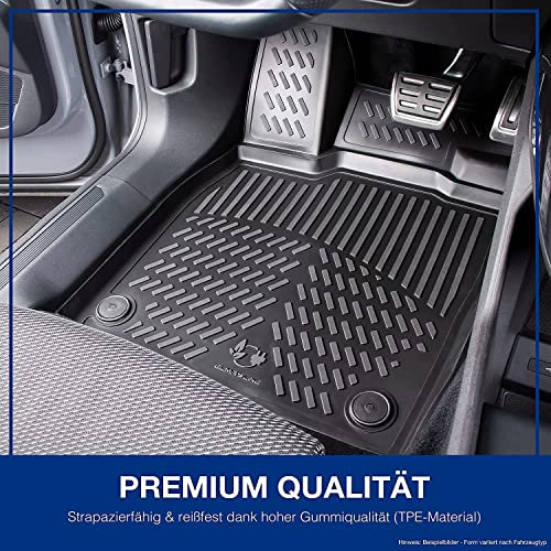 ELMASLINE 3D Gummimatten & Kofferraumwanne Set für SEAT Leon 5F ST 2013-2019 Kombi (unterer Ladeboden) Sports Tourer | Zubehör Fußmatten Kofferraum