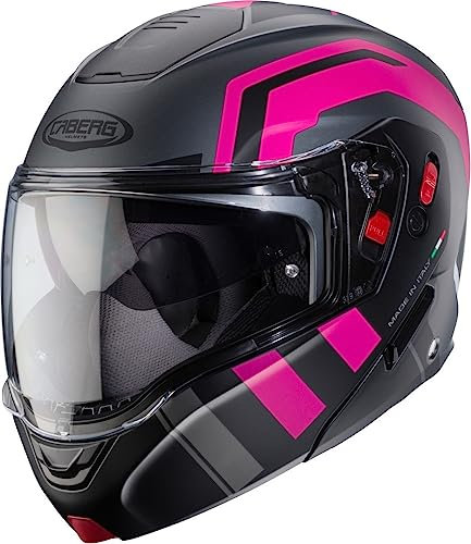 CABERG Helmet Horus X Road MATT Gun Metal / Black / Fuchsia XS