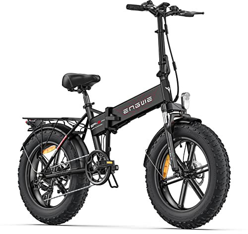 ENGWE EP-2 PROFolding Electric Bike for Adults Max 25km/h Speed, 20×4.0 All Terrain Fat Tires Mountain Beach Max Electric Bicycles 7 Gear E-Bike with Removable Lithium Battery 48V 13AH