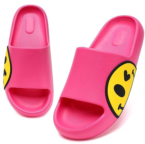 Waysoland Ciabatte donna uomo estive da Spiaggia Sandali,Ciabatte Morbide per bambini bagno,Doccia,pantofole antiscivolo infradito per interni ed esterni(Rosa rossa,37/38 EU)
