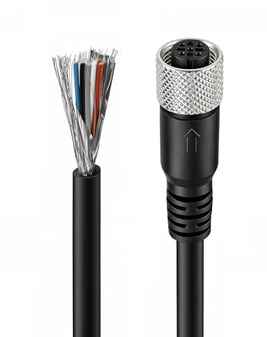 ZBLZGP M12 5-poliger Sensorstecker, männlich, weiblich, Betätigungssignal, industriell geschirmtes Kabel (gerade 5-polige Buchse, 2 m)