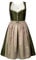Edelnice Trachtenmode Exklusives Designer Midi Dirndl Adele mit Knopfleiste inkl. Dirndlschürze Gr. 32-54 (DE/NL/SE/PL, Numerisch, 32, Regular, Regular)