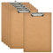 TIMESETL Klemmbretter aus Holz, Buchstabengröße (22,9 x 32,8 cm) für 21,6 x 27,9 cm Papier, Klemmbretter mit niedrigem Profil-Clip für Büro, Schule, Klassenzimmer, Braun, 6 Stück