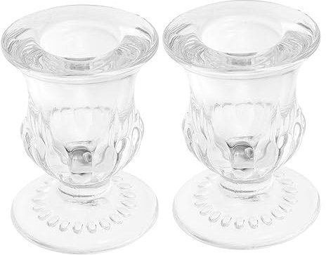 2St Kerzenhalter aus Glas graceling Gracy Weihnachten bei Goethe weihnachtrn weihnachtliche kleinigkeiten weihnachtsm kerzenuntersetzer schön Esstisch schmücken Kerzenglas Leuchter