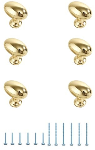 Fanruier Moderne minimalistische runde Einzellochschränke, Schubladen, Schränke, Möbel Hardware, Exquisite kleine Griffe (golden)