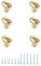Fanruier Moderne minimalistische runde Einzellochschränke, Schubladen, Schränke, Möbel Hardware, Exquisite kleine Griffe (golden)