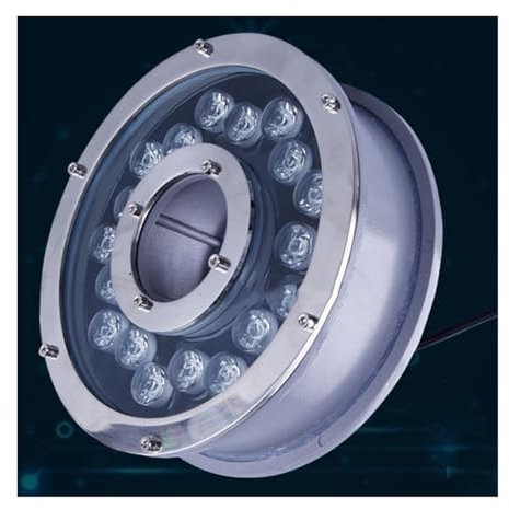 LGJEGD LED Springbrunnen Licht Unterwasser Ring Licht IP68 Wasserdicht Geeignet for Brunnen, Schwimmbäder und Seen (Color : White, Size : 6w-220v)