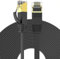 ULTRICS Cat 7 long Ethernet Cable 30M, Flat Cat7 Network Cable, High Speed 10Gbps 600Mhz RJ45 Patch Cord Lan Cable, Gigabit Ethernet Cable for PC, Router, Modem, Switch, TV, Laptop, PS5, Xbox (Black)
