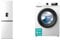 Hisense RB327N4WWE 55cm Freestanding 50/50 Fridge Freezer - 251 litre capacity - Total No Frost & WFQP9014EVM-Freestanding-9 KG-Front Load Washing Durable Inverter Machine-Steam Wash-Quick