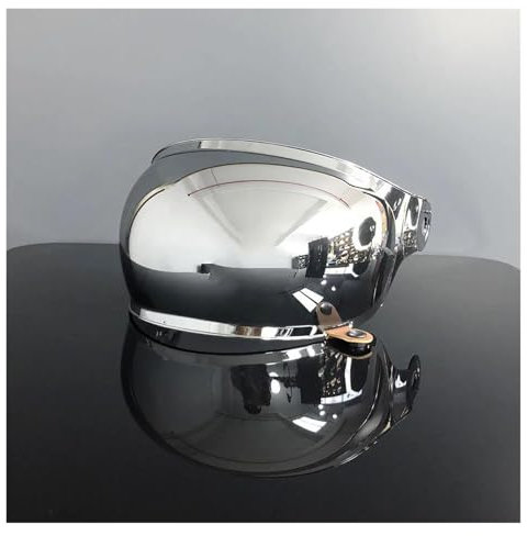 Windschutz UV Schutz Ersatz Visier Für Be&ll Bu&LLI&tt Helmvisierlinse Motorradhelm Bubble Visierlinse Ersatzlinse(Silver)