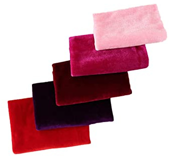 Anevous 5 Stück 25 x 25 cm Samt Stoff Patchwork Stoffpaket, Meterware Stoffe zum Nähen Patchwork, Quilten Stoff für DIY Basteln Dekoration Basteln Handwerken Kleidung Puppen Mütze,Mischfarbe A
