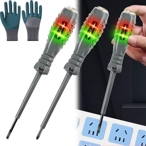 2-in-1 High Torque Strong Magnetic Screwdriver Electricity Detector, Measuring Electric Pen Induction Electric Pen Screwdriver, Magnetic Screwdriver Head, 12v-220v Non Contact Voltage Detector(Mix)