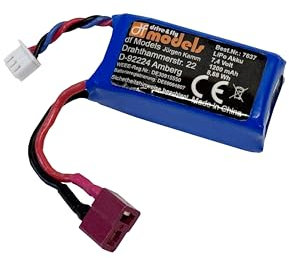 DF Models LiPo Akku 7,4 Volt – 1200 mAh 8,88 Wh (Ersatzakku für Spielzeugauto, Gewicht 57 g, Akku zu Modell Nr. 3132) 7637