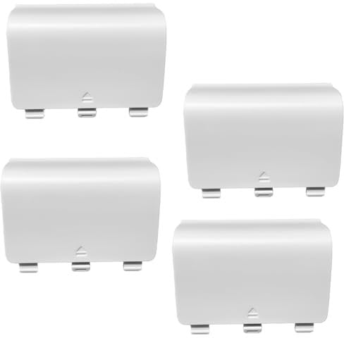 CaoXiong 4 Pack Battery Cover for Xbox Series X/S Controller Cover[NOT for Xbox One & One X/S] Battery Back Cover for Xbox Series X/S Controller,Replacement Battery Cover for Xbox Series X/S(White)