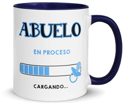 Kembilove Taza Abuelo en Proceso – Regalo Original para Anunciar Embarazo – Taza de Cerámica Azul para Futuro Abuelo – Idea Divertida para Primer Nieto – Cargando…