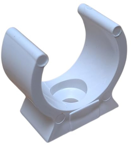 20mm White PVC U Clip Conduit Push-in Saddles - Pack of 10