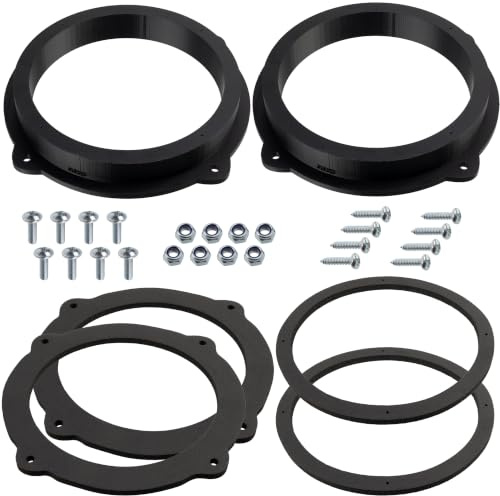 AERZETIX | Set mit 2 Lautsprecheradapter/halterungen Ø165 mm | kompatibel mit Hyundai i30 IX35i Tucson, Kia Optima Sportage Soul, FIAT Idea, Alfa Romeo 147/159 Vorder/Hintertüren, Brera (vorne)