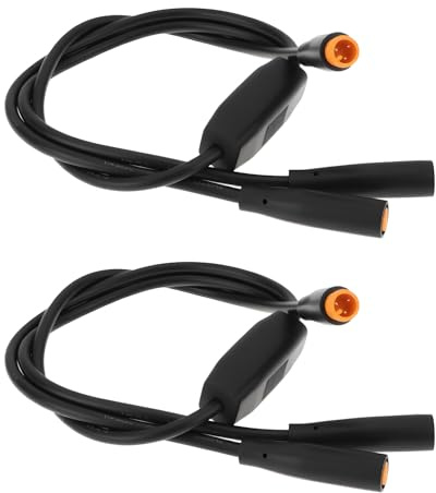 EMSea 2Pcs Bike Verlängerung Kabel M6 Männlich Zu Weiblich Splitter Kabel 40cm für Elektrische Fahrrad Sensor