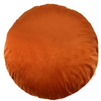 beties - Samt&Sonders Serie - Kissenhülle ca. Ø 50 cm; in rost-orange, aus deutschem Unternehmen in hochwertiger Qualität