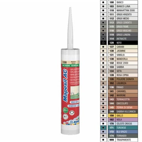 Mapesil AC - Silicone sigillante antimuffa per liquirizia 152 (liquirizia)