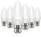 LOHAS-LED B22 LED Candle Bulb Bayonet Cap, 500LM, 5.5W B22 Candle Light Bulb, 60W Incandescent Bulb Equivalent, Warm White 3000K, Non Dimmable, 180 Degree Beam Angle, 6 Pack