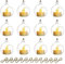 NUPTIO Mini Hängender Teelichthalter Aus Glas, Glaskugeln Mit LED-Kerze, 6 cm Durchmesser, Hochzeitsfest-Baumschmuck (10 Stück + 2 Stück)