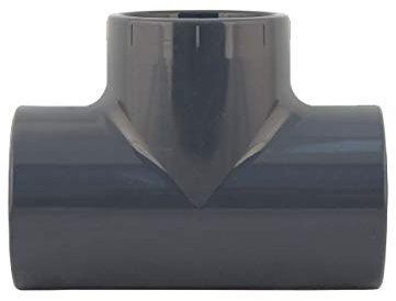 Lilie T-Rohrverbinder DN40 40 mm/Rohrstecksystem GrauGelb