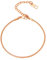 PROSTEEL Gourmette Rose Gold Plated Fine 1.5mm Bracelet Femme Chaîne Réglable 21cm Maille Serpent