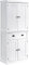 HOMCOM Freestanding Kitchen Cupboard, 184cm Tall Storage Cabinet with Doors and Shelves, Traditional Colonial 4-Door Kitchen Pantry Cupboard with Drawer White