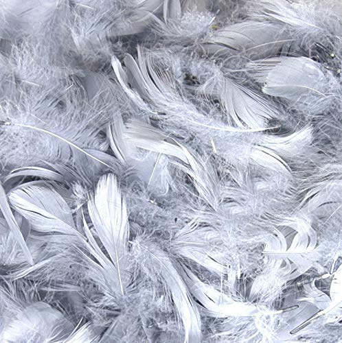Konfetti Flaum Federn 50 Gramm Tasche 4 Farben Hochzeit Tisch Dekor Party Deko - Silbern, The feather size varies from 3-5 inches