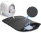 Nobleza Cat Litter Mat, Large Litter Tray Mat Trapping Foldable Washable 45x60cm Honeycomb Double Layer, Nonslip Waterproof Urine Proof EVA Material Easy Clean, Litter Box Mat Scatter Control Black