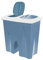 Guaranteed4less 50L Recycle Recycling Bin Garden Food Duo Double Compartment Waste Paper Kitchen (Blue)