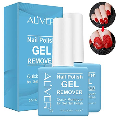 Nail Polish Remover,Remove Gel Nail Polish Within 2-3 Minutes- No Need For Foil- Quick & Easy Polish Remover, Soaking Or Wrapping (2Pack) Blue
