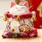 Glückskatzen-Münzbank-Stil, kunstvoll verziert, Porzellan, Keramik, Maneki, Neko, chinesischer Feng Shui, Glücksglück, Katze (15,2 cm, Blumensaison)
