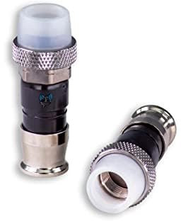 SatelliteSale Indoor/Outdoor Coaxial F-Type Fittings Weather-Seal Connectors for RG-59 Coax Cables Pack of 4 Pcs