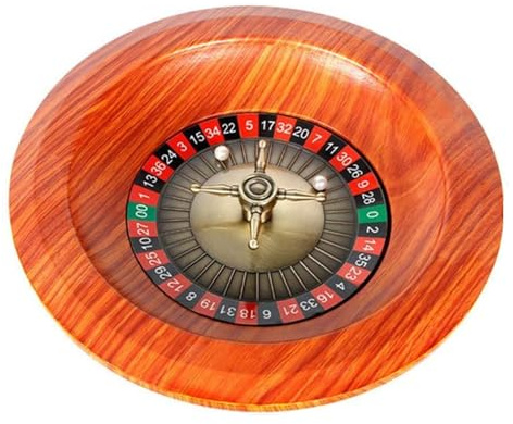 Ecoodisk Roulette-12-Zoll-Roulette-Rad, Holzroulette-Rad Set für Casino-Spiele, Plattentischspiele, komplettes Roulette Set