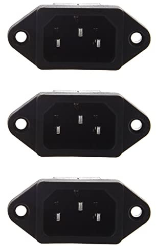 Keavenoy 3X Conector IEC 320 C14 Conector de 3 patas PCB
