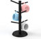 KETWOD Porte-tasse noir, arbre à café, porte-tasses à café, support antidérapant pour comptoir, arbre à tasses à café, porte-tasses à café avec 6 crochets (noir)