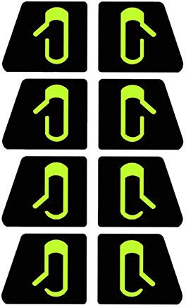 Ghulumn 8Pcs/Set for Tesla Model 3 Car Door Open Exit Sticker Luminous Button Sticker Kit