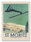 LVTFCO St. Moritz Wintersport-Ski-Poster und Drucke, 1920er-Jahre, St. Moritz, Leinwand-Wandkunst, St. Moritz-Reisegemälde für Heimdekoration, Bild, 50 x 70 cm x 1, ohne Rahmen